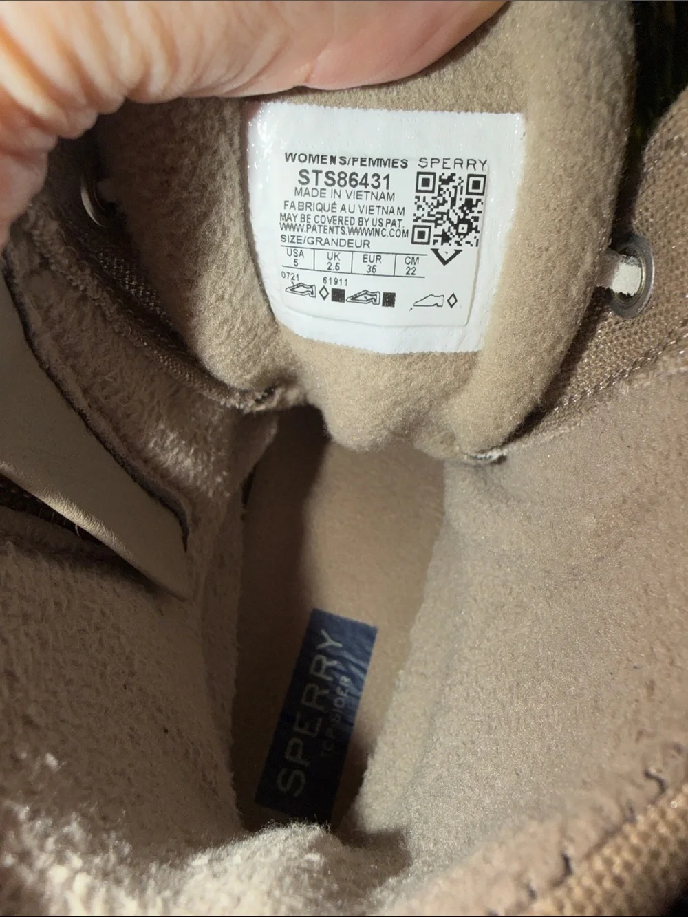 Sperry Saltwater Shimmer Duck Boots Dove Taupe Women’s Size 5 M STS86431
